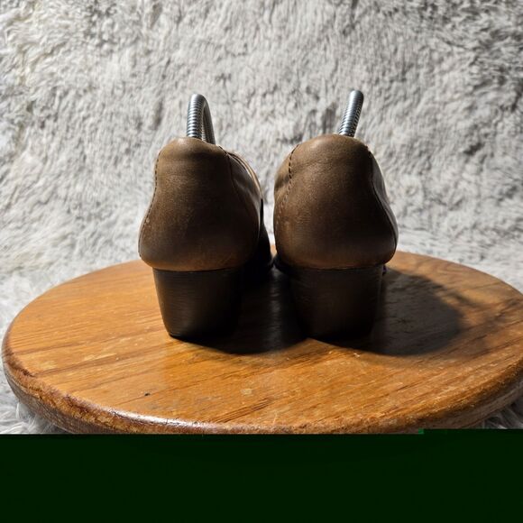 Born Womens Kinney Boot Size 9 Block Heel Shootie Brown Leather Slip On Shoe - Picture 3 of 10